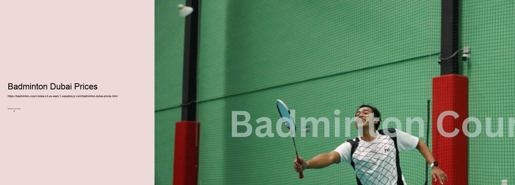 Badminton Dubai Prices